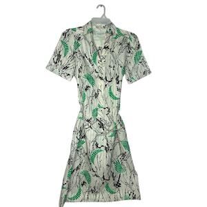 Vintage Schrader Sport New York Multicolor Lightweight Belted Midi Dress 10